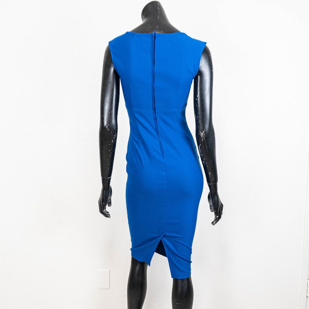 Pinup Couture Erin Wiggle Dress in blue size Small Rockabilly Sweatheart - Picture 5 of 11